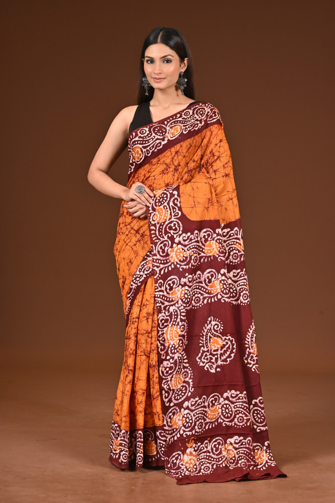 Image of PURE COTTON HAND BATIK SAREE