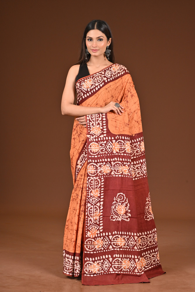 Image of PURE COTTON HAND BATIK SAREE