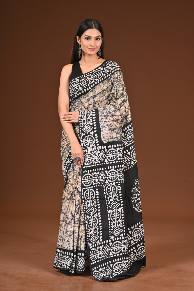 Image of PURE COTTON HAND BATIK SAREE