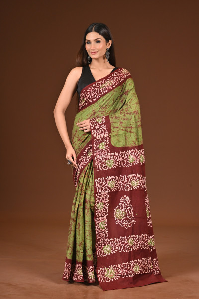 PURE COTTON HAND BATIK SAREE
