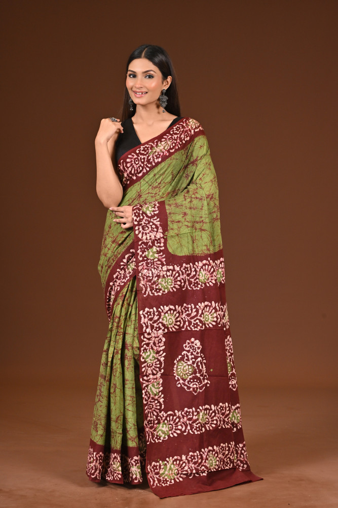 PURE COTTON HAND BATIK SAREE