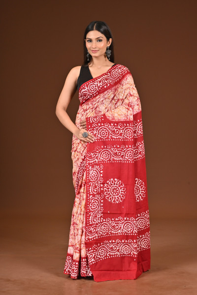 PURE COTTON HAND BATIK SAREE