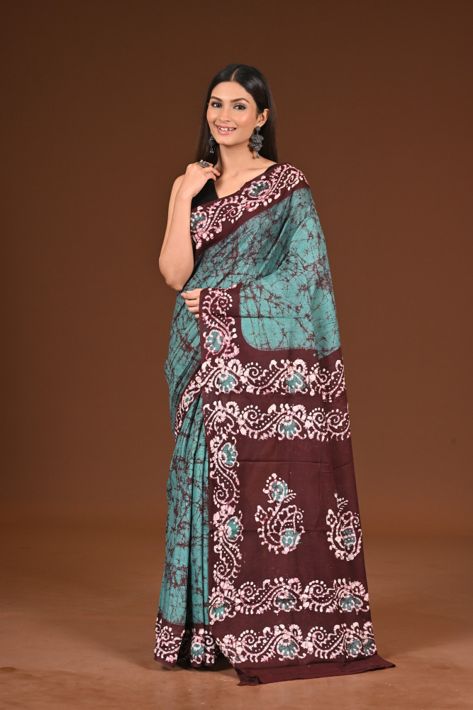 Image of PURE COTTON HAND BATIK SAREE