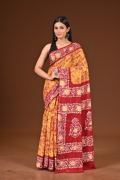 PURE COTTON HAND BATIK SAREE