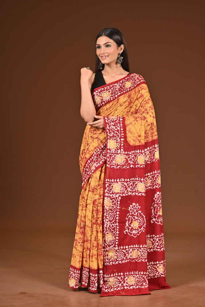 Image of PURE COTTON HAND BATIK SAREE