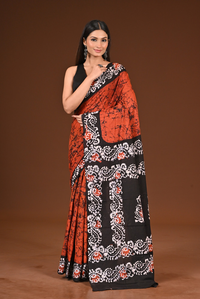 PURE COTTON HAND BATIK SAREE