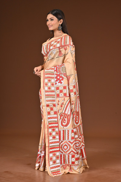 PURE  SILK KANTHA SAREE