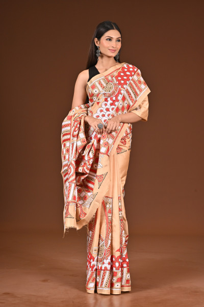 PURE  SILK KANTHA SAREE