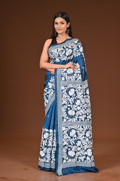 PURE  SILK KANTHA SAREE