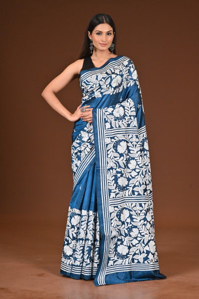 PURE  SILK KANTHA SAREE
