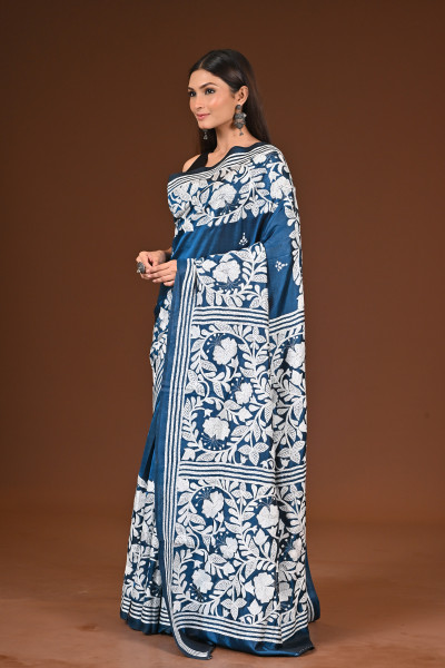 PURE  SILK KANTHA SAREE