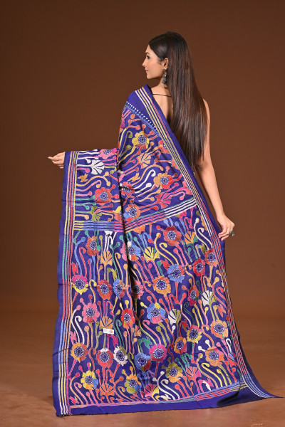 PURE  SILK KANTHA SAREE