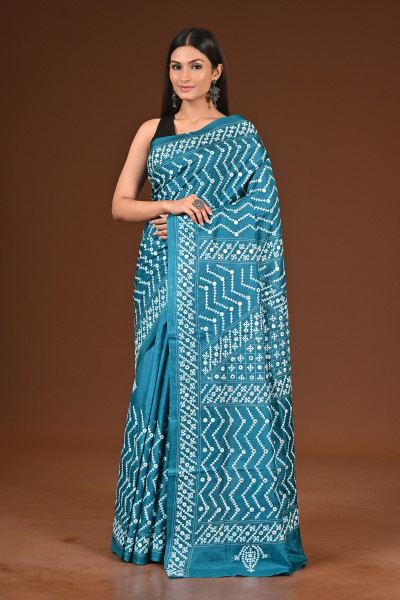 PURE  SILK KANTHA SAREE