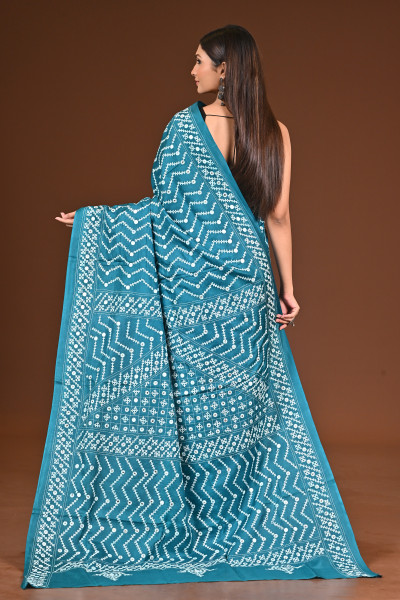 PURE  SILK KANTHA SAREE