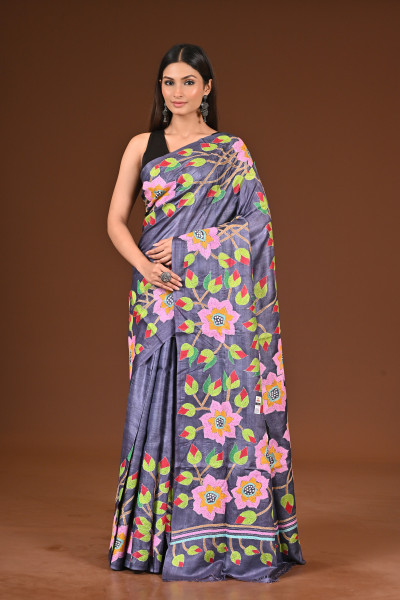PURE  SILK KANTHA SAREE