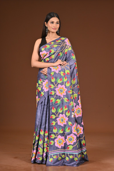 PURE  SILK KANTHA SAREE
