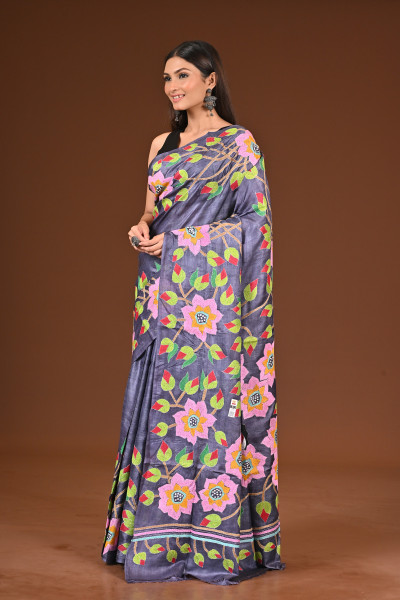 PURE  SILK KANTHA SAREE