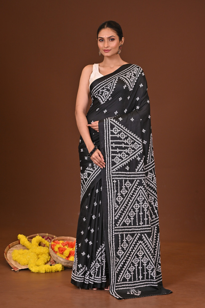 MOHINIMALA BLENDED SILK KANTHA SAREE
