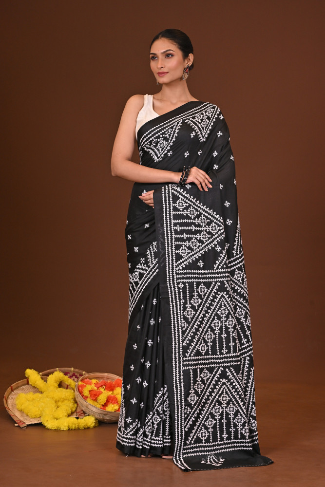MOHINIMALA BLENDED SILK KANTHA SAREE