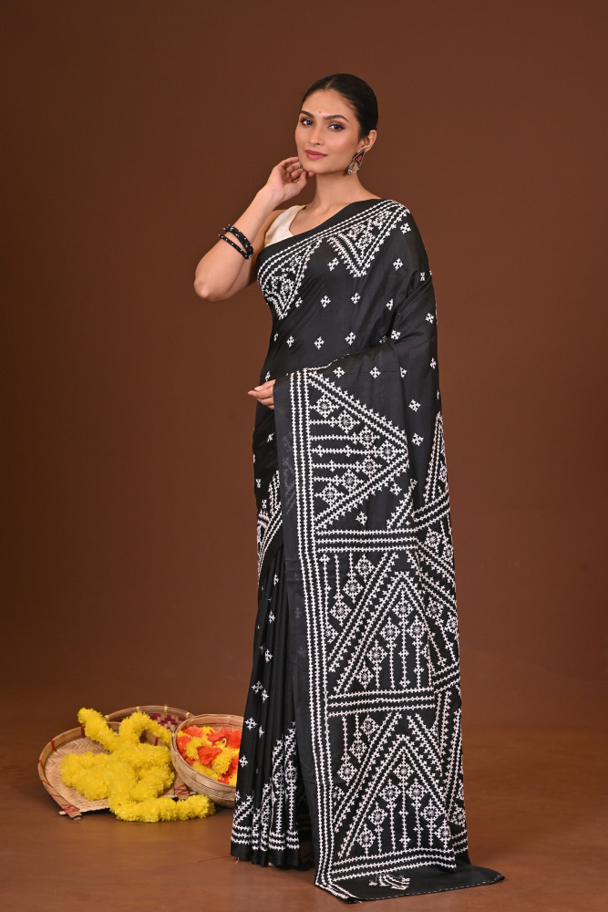 MOHINIMALA BLENDED SILK KANTHA SAREE