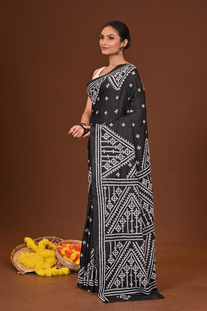 MOHINIMALA BLENDED SILK KANTHA SAREE