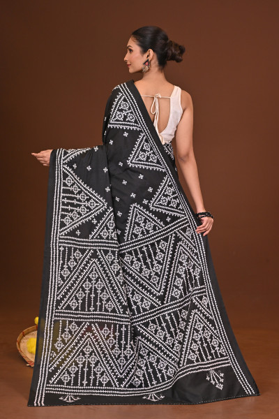 MOHINIMALA BLENDED SILK KANTHA SAREE