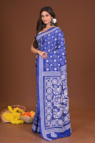 MOHONAMANTRA BLENDED SILK KANTHA SAREE