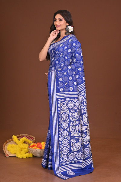 MOHONAMANTRA BLENDED SILK KANTHA SAREE