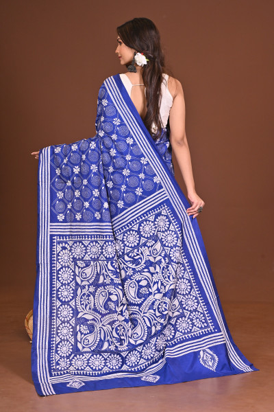 MOHONAMANTRA BLENDED SILK KANTHA SAREE