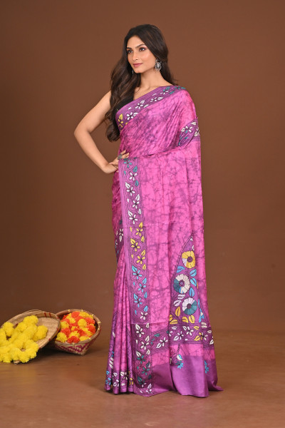 MRIDULA BLENDED SILK KANTHA SAREE