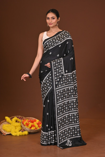 NISHITHINI BLENDED SILK KANTHA SAREE