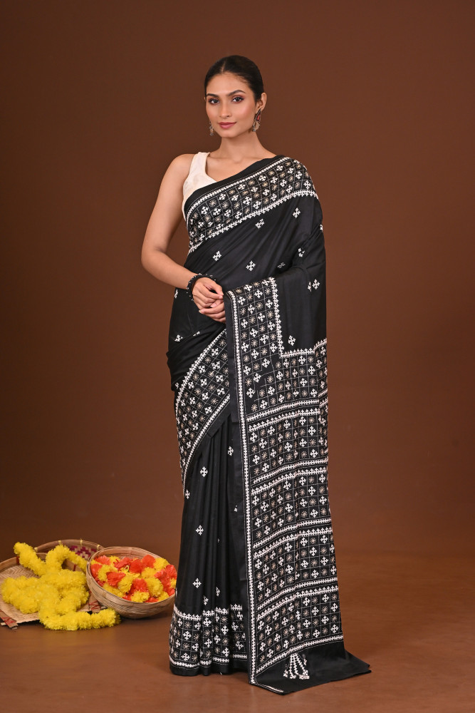 NISHITHINI BLENDED SILK KANTHA SAREE