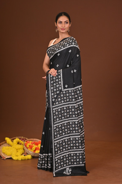 NISHITHINI BLENDED SILK KANTHA SAREE