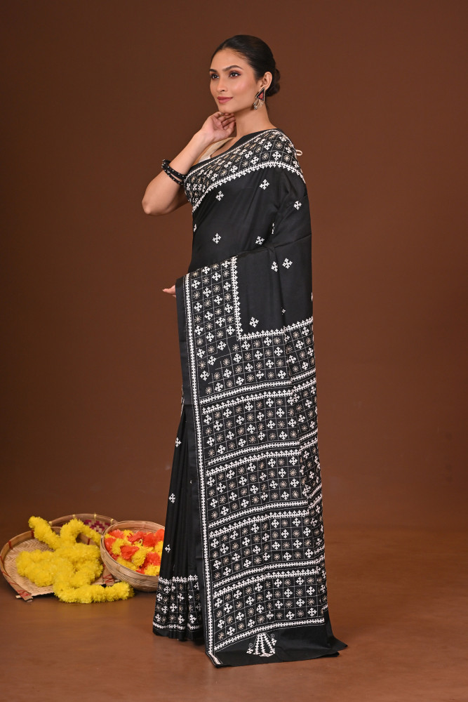 NISHITHINI BLENDED SILK KANTHA SAREE