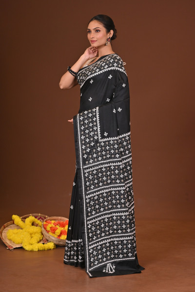 NISHITHINI BLENDED SILK KANTHA SAREE