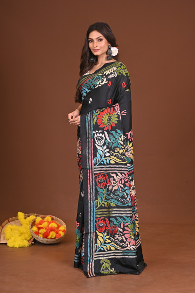 NISHITHNANDINI BLENDED SILK KANTHA SAREE