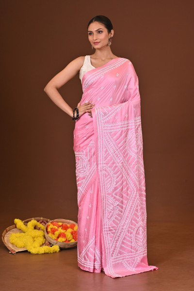 PADMAKSHI BLENDED SILK KANTHA SAREE