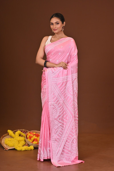 PADMAKSHI BLENDED SILK KANTHA SAREE
