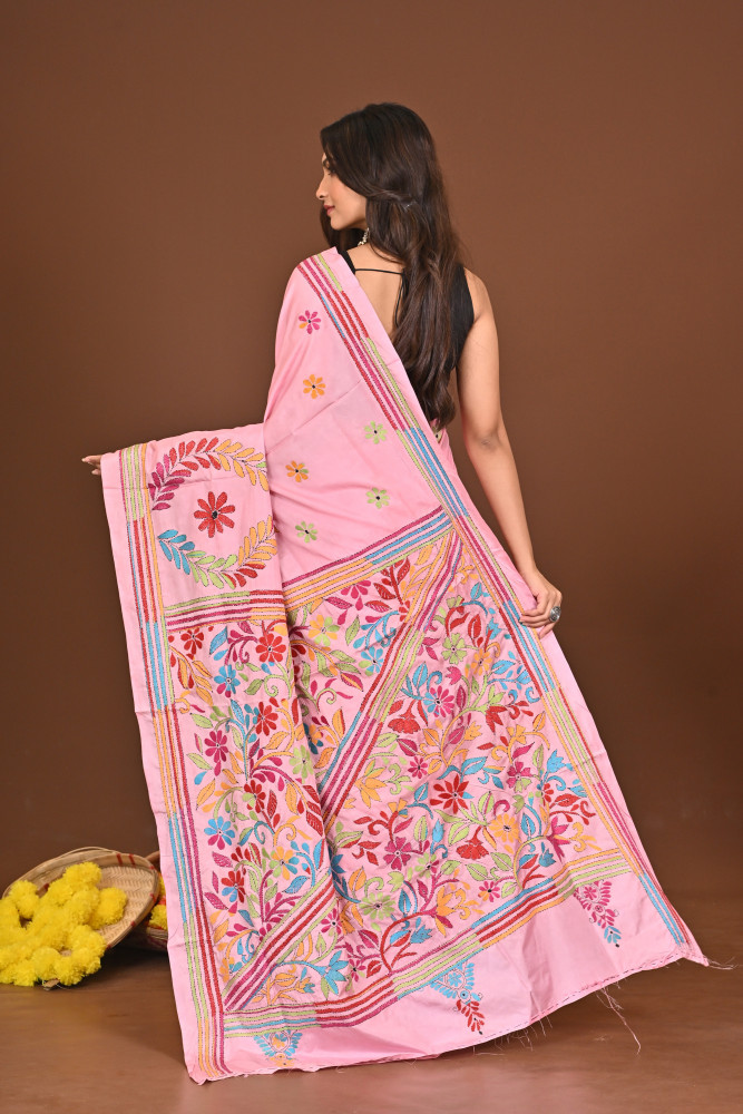 PALLAVINI BLENDED SILK KANTHA SAREE