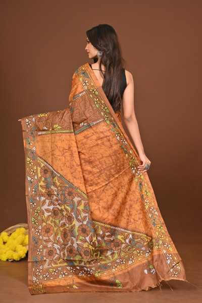 PEETAMBARA BLENDED SILK KANTHA SAREE