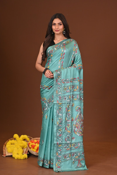 PRABHATPRIYA BLENDED SILK KANTHA SAREE