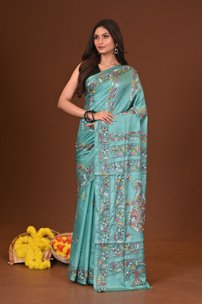 PRABHATPRIYA BLENDED SILK KANTHA SAREE