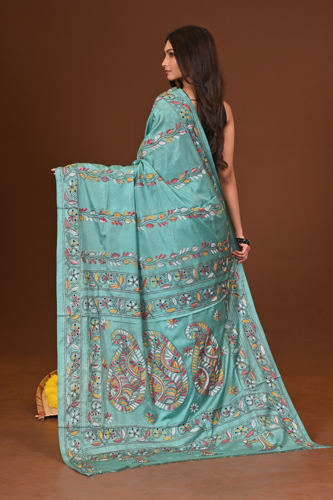 PRABHATPRIYA BLENDED SILK KANTHA SAREE