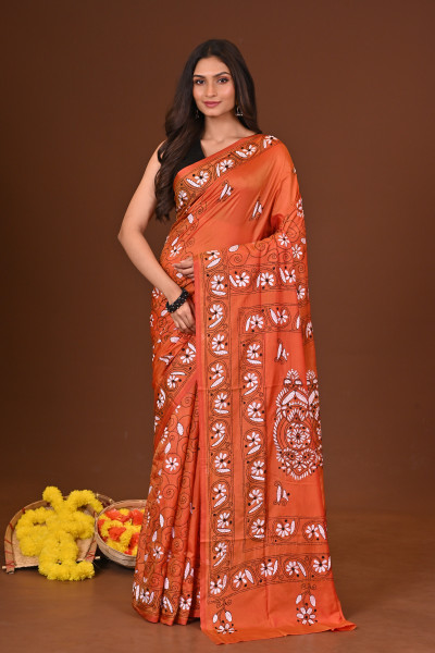 PRAJWALA BLENDED SILK KANTHA SAREE
