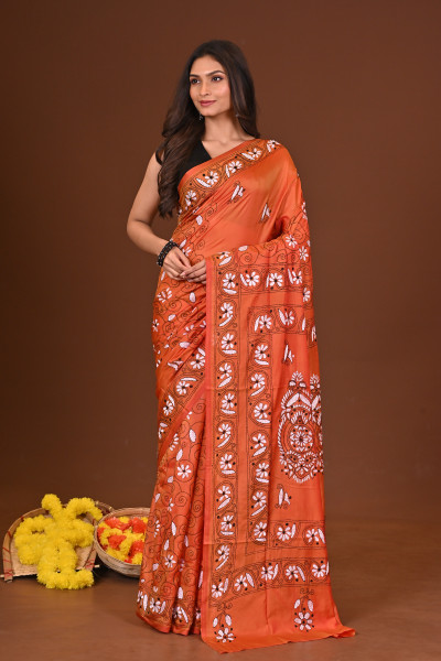 PRAJWALA BLENDED SILK KANTHA SAREE