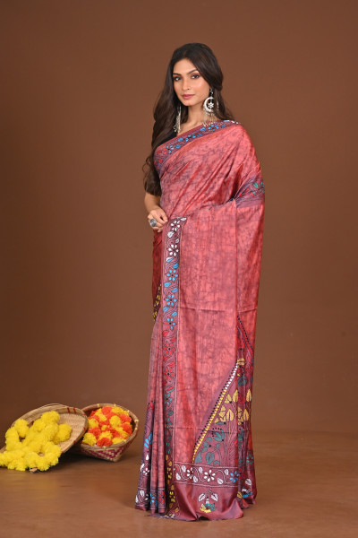 PRERONAPAKHI BLENDED SILK KANTHA SAREE