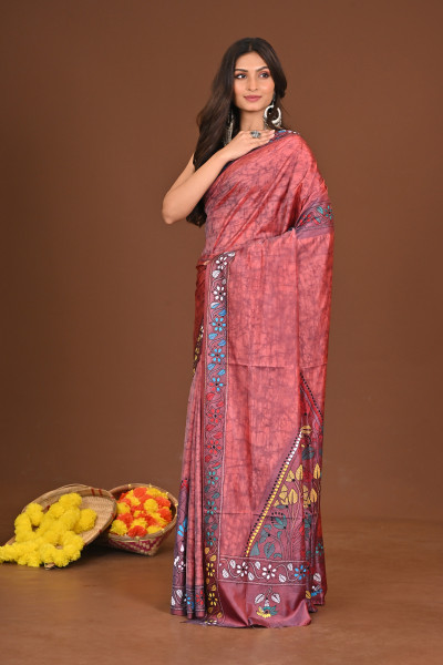 PRERONAPAKHI BLENDED SILK KANTHA SAREE