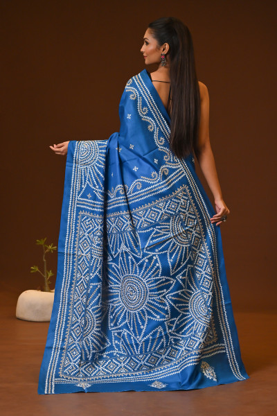 PURE SILK GUJRATI KANTHA SAREE