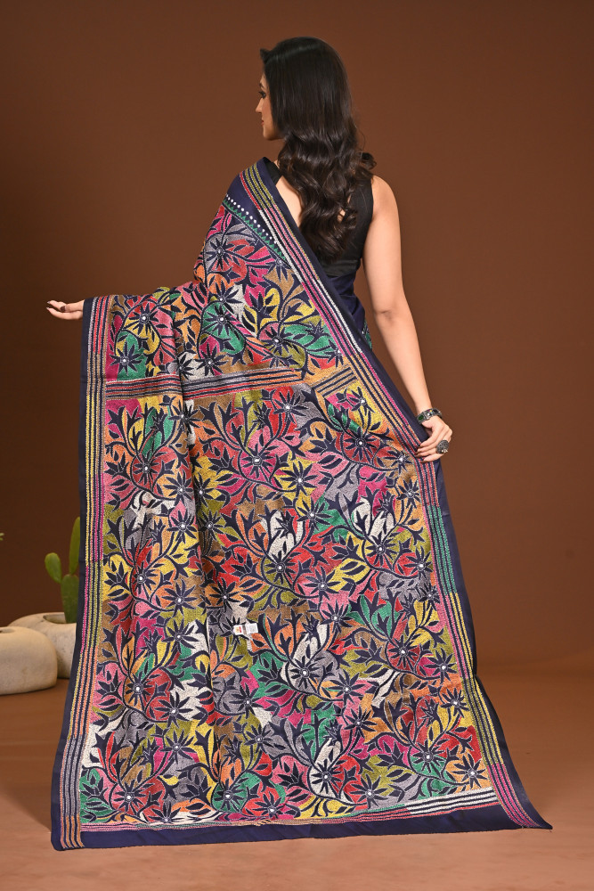 PURE SILK KANTHA SAREE