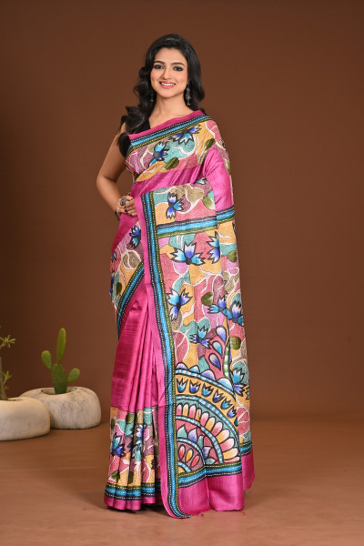 PURE SILK KANTHA SAREE
